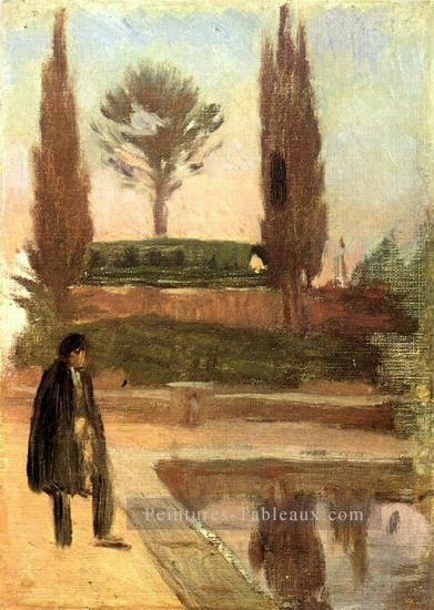 Homme dans un parc 1897 Cubisme Peintures à l'huile
